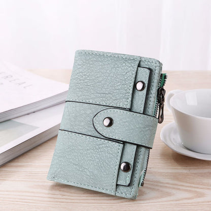 Wallet Simple Retro Rivets Short Wallet Coin Purse Card Holders Handbag Vintage