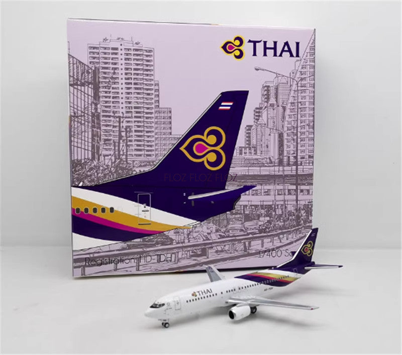 Miniature Model THAI for Boeing B737-400 HS-TDH 1:400 Aircraft Pre-built Model