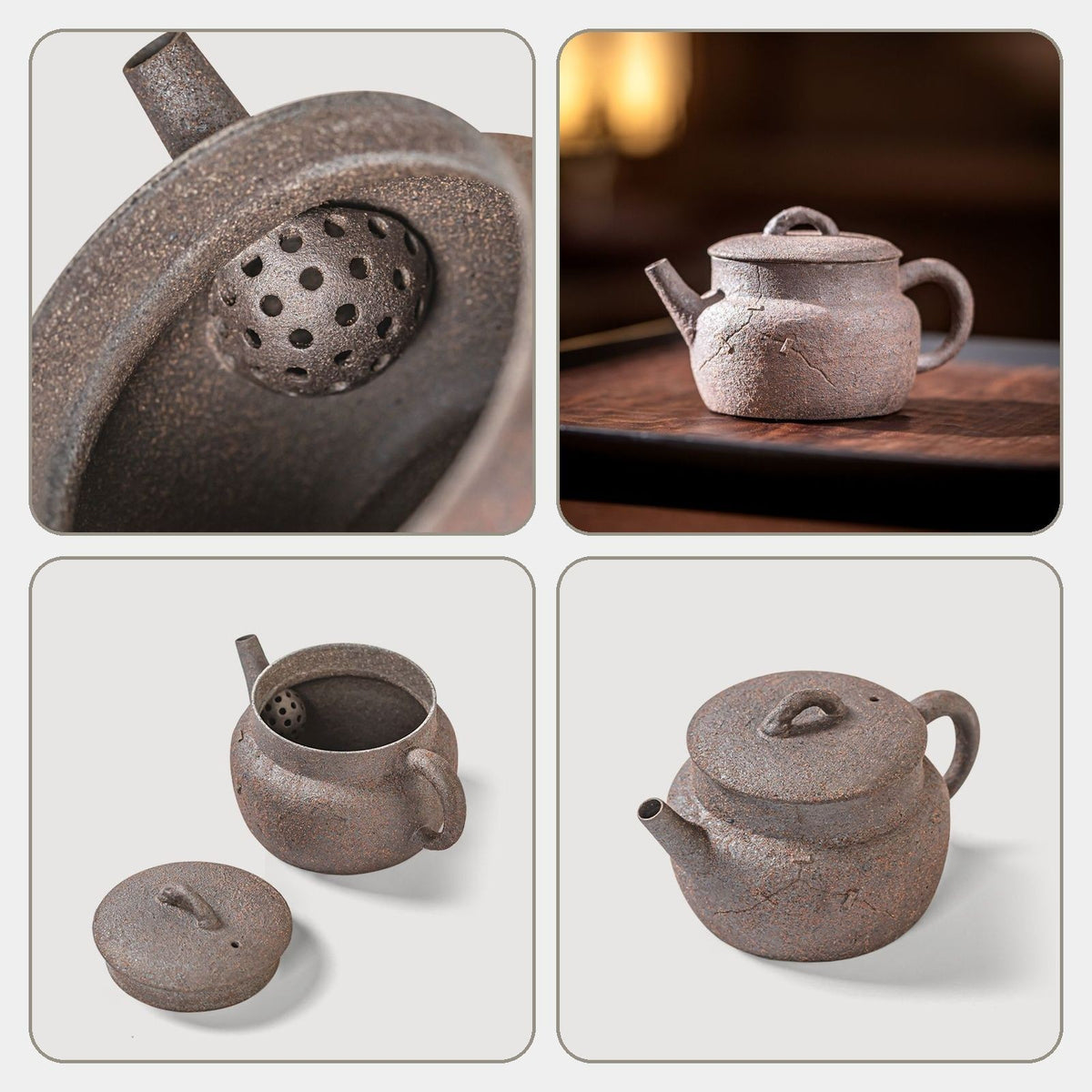 Handmade Iron Clay Teapot 130ml Antique Chinese Gongfu Tea Pot