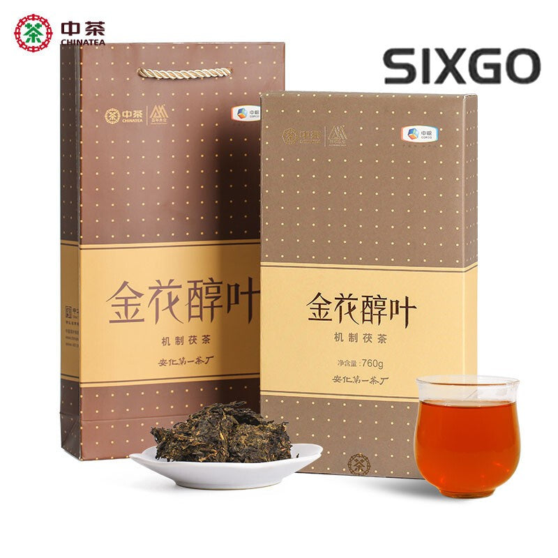COFCO Jin Hua Chun Ye * Hunan Anhua Dark Tea Golden Flower Fu Brick Tea 760g