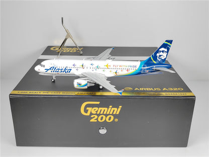 1:200 Geminijets Alaska AIRBUS A320 Airplane Diecast Aircraft Model