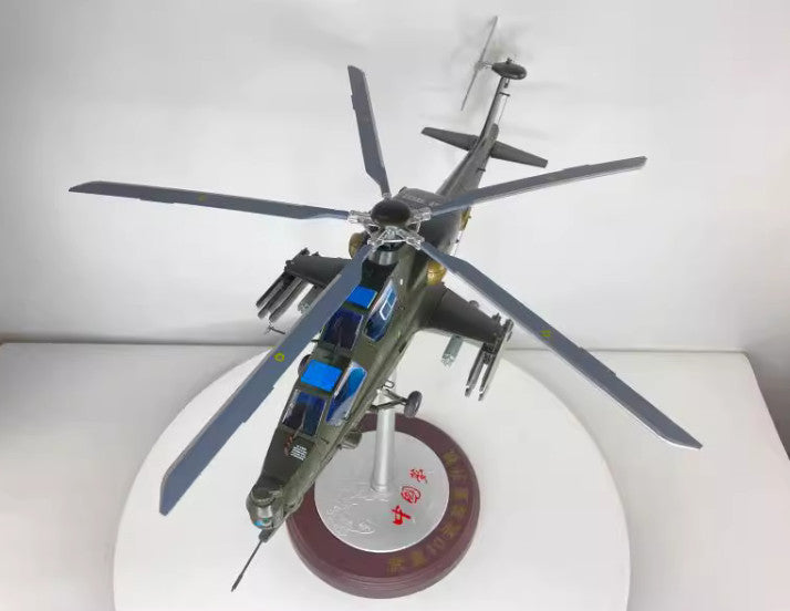 1:24 62CM China Z-10 Armed Helicopter Airplane Diecast Military Aircraft Model