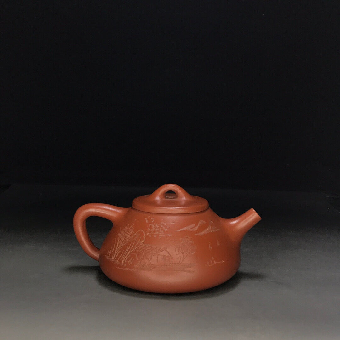 Chinese Yixing Zisha Clay Handmade Exquisite Teapot （石瓢 底款：顾景舟）