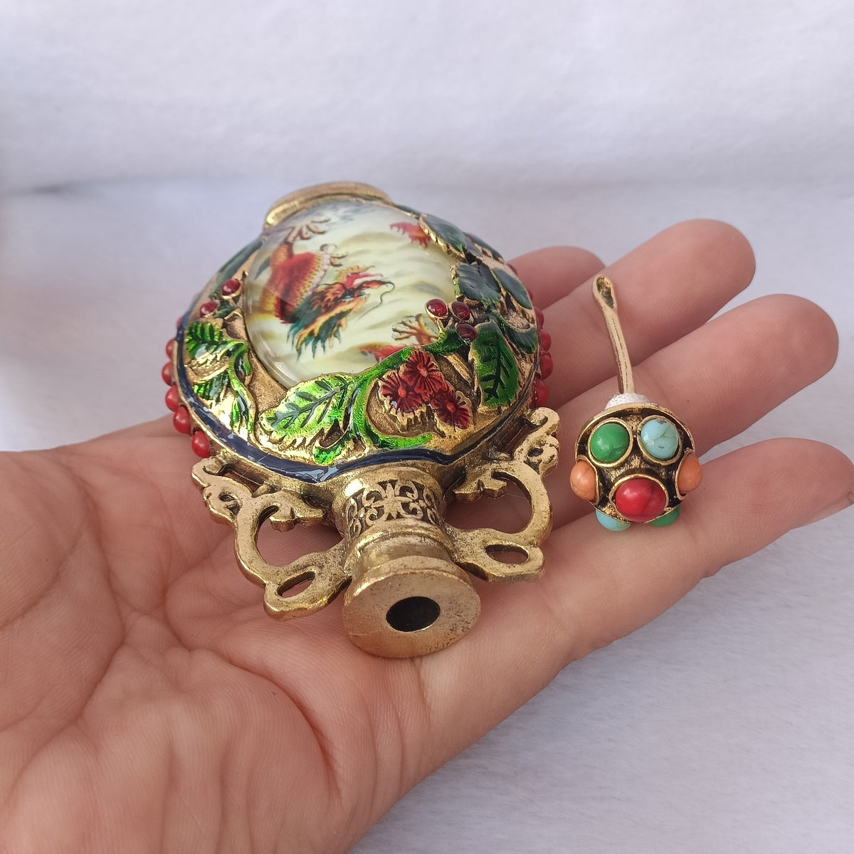 antique chinese snuff bottle collection Inlaid Painted noctilucent
