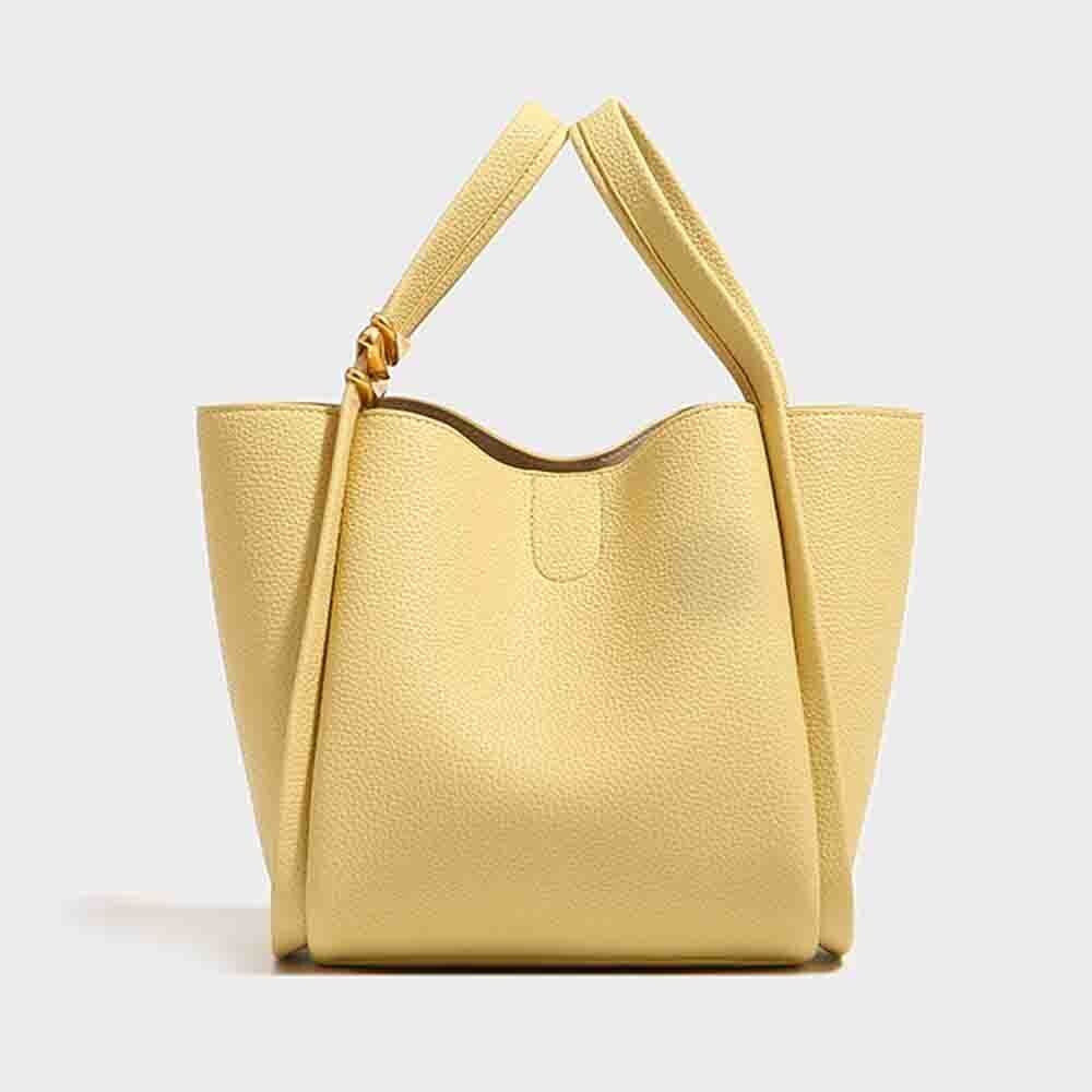 Genuine Leather Bucket Bag Unique Handbag Soft Cowhide Shoulder Bags 19*13*18 CM