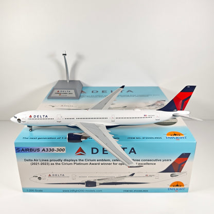 1:200 InFlight Delta Air Lines A330-300 N802NW Airplane Diecast Plane Model