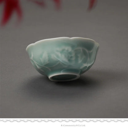 Peony Ceramic Tea Cup Set Teaware Wine Bowl For Tea Ceremony Coffee Teacup