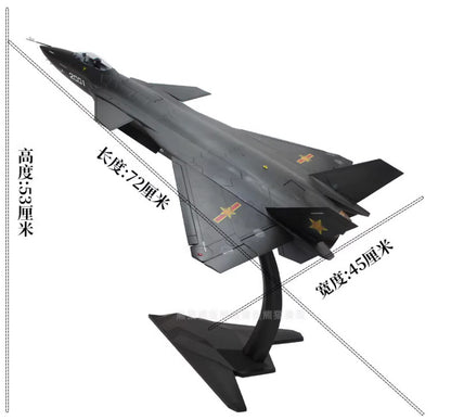 1:32 70CM China J20 Stealth Fighter Airplane Diecast Military Aircraft Model