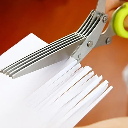 Herb Scissors Set with 5 Blades and Cover - Multipurpose Kitchen Chopping Shear