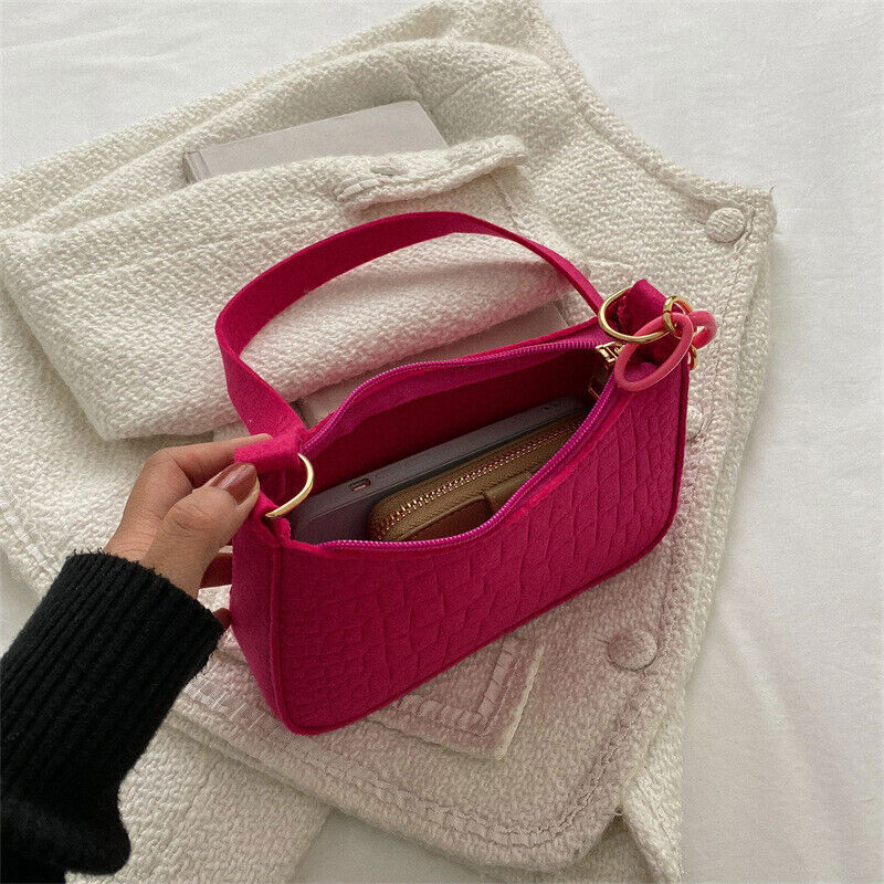 "Fashion Felt Shoulder Bags for Women Women's Sub axillary cozy attractive Bag"