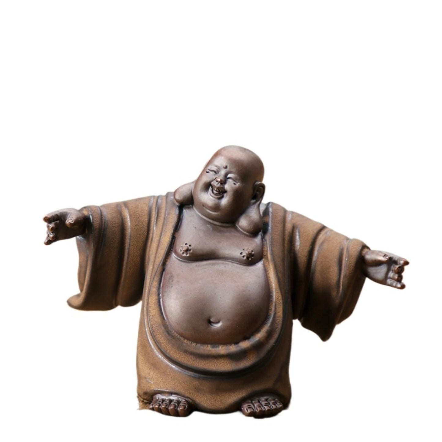 Chinese Maitreya Buddha Ceramic Tea Pet 8cm 3.2in Kung Fu Tea Tray Accessories