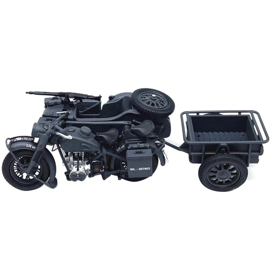1/24 Scale WWII German Army For BMW R75 1939-1945 Motorcycle Finished Model Toy