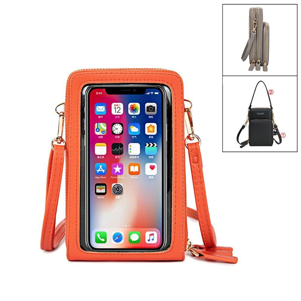 Women Leather Shoulder Bags Large Capacity Crossbody Bags Handbag Phone Purse