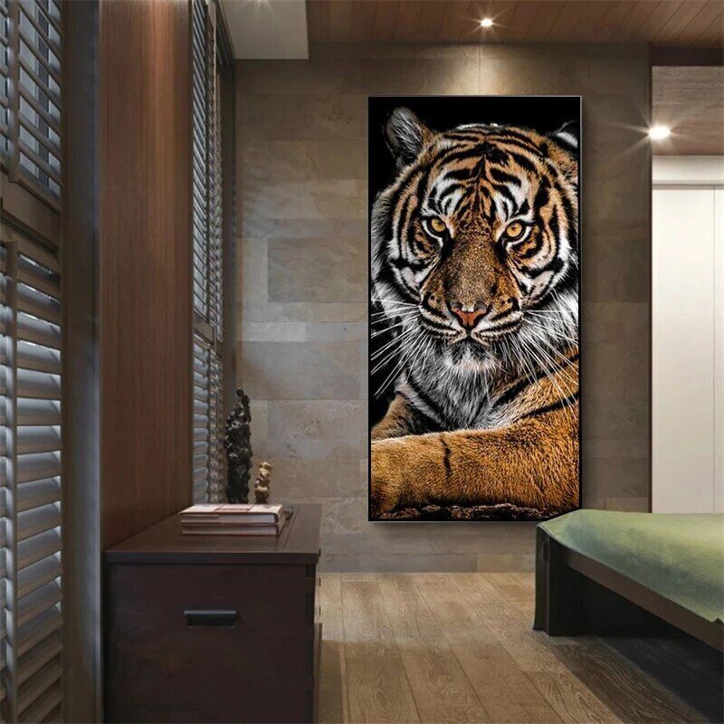 Animals Canvas Painting Tiger Canvas Wall Art Home Decor Posters Prints Pictures