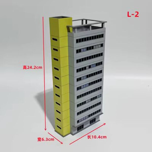 1/150 N Scale City Buildings Scenery Tall Office Trade Centre House