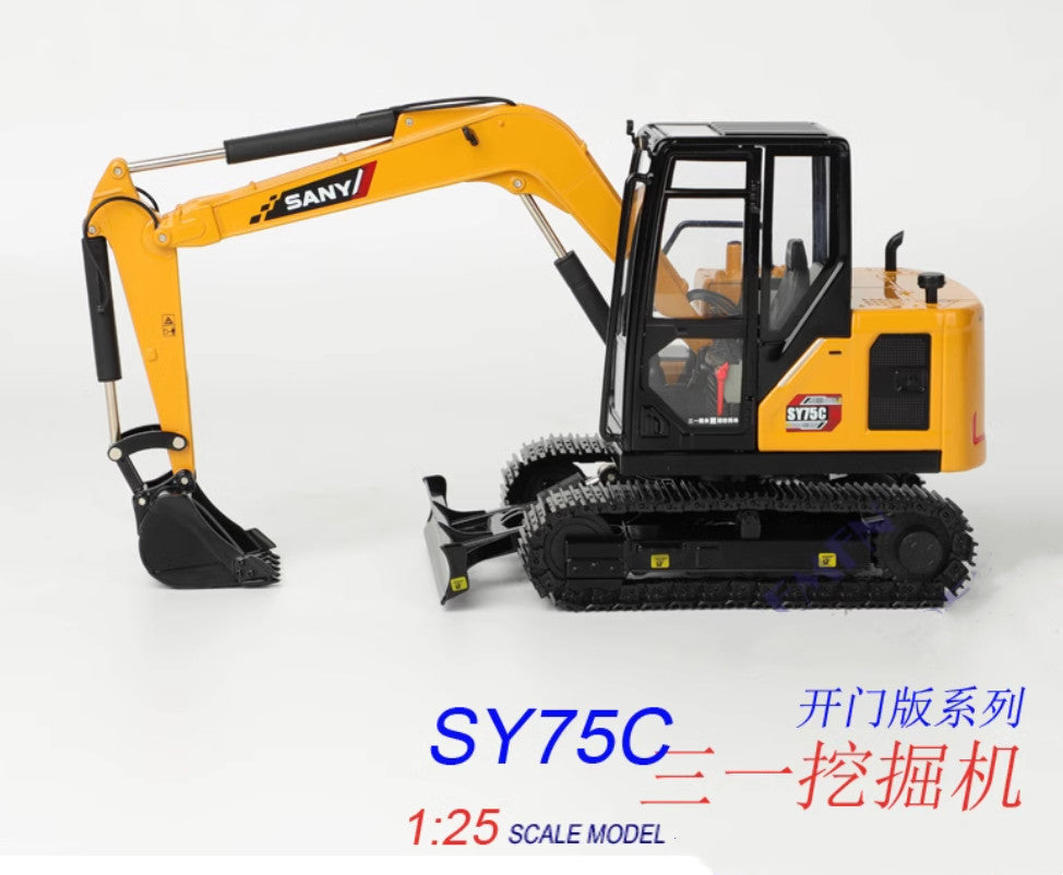 1:25 25CM SANY SY75C Excavator Construction Machine Equipment Diecast Model