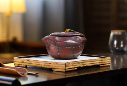 250cc chinese Yixing Handmade Zisha GaiWan Purple Clay tea cup Gongfu tureen