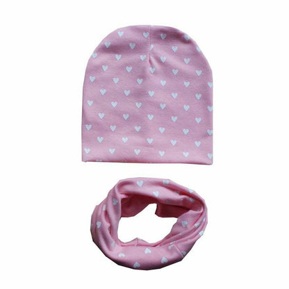 Baby Hats Winter Spring Scarf Sets Cotton Boy Girl Caps Kids Bonnet Beanie Cap