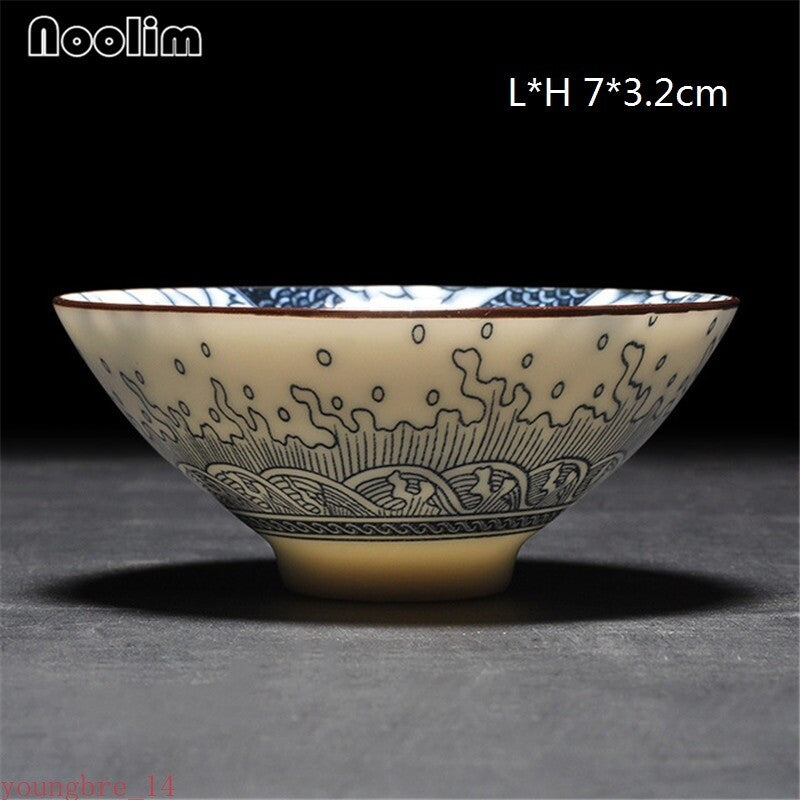 Ceramic Teacups Exquisite Small Tea Bowl Kung Fu Drinkware Porcelain Master Cups