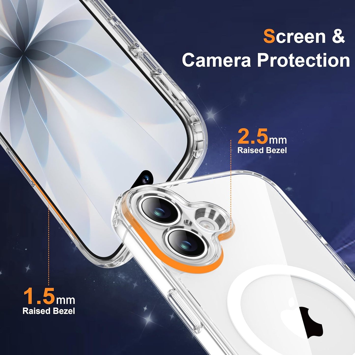 Magnetic for Iphone 17 Case with 2 HD Tempered Glass Screen Protector, Fit for M