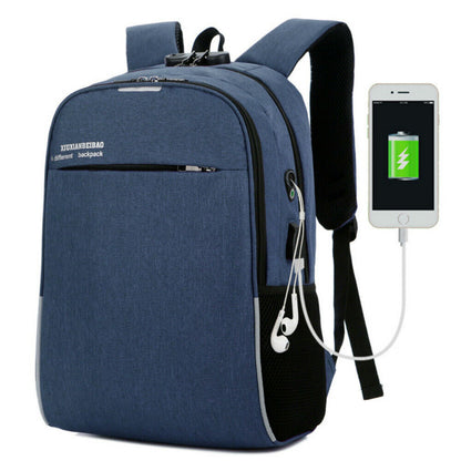 16"Laptop Men's Backpack Travel Anti-Theft USB Charging Shoulder Bag Outdoor