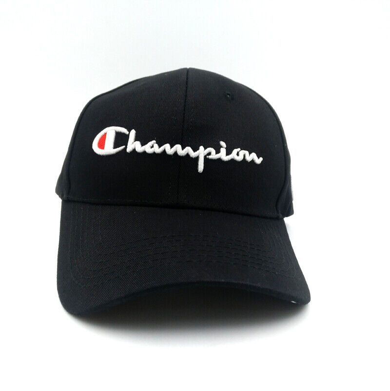 Champion Snapback Black New Hip Hop Hat Sport Baseball Cap Embroidery