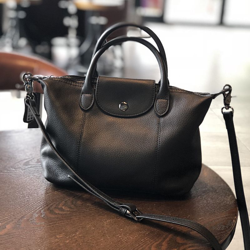 Genuine Leather Shoulder Messenger Clutch Simple Style Dumpling Purses Handbags
