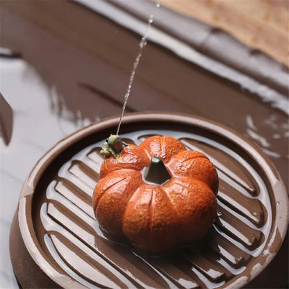 Yixing Purple Clay Pumpkin Frog Tea Pet Handmade Teahouse Decoration Creative