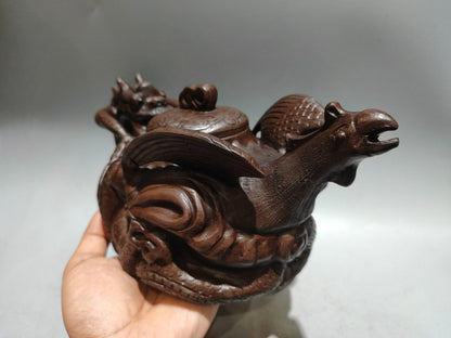 Chinese Yixing Zisha Clay Handmade Exquisite Dragon&Phoenix Teapot 30996