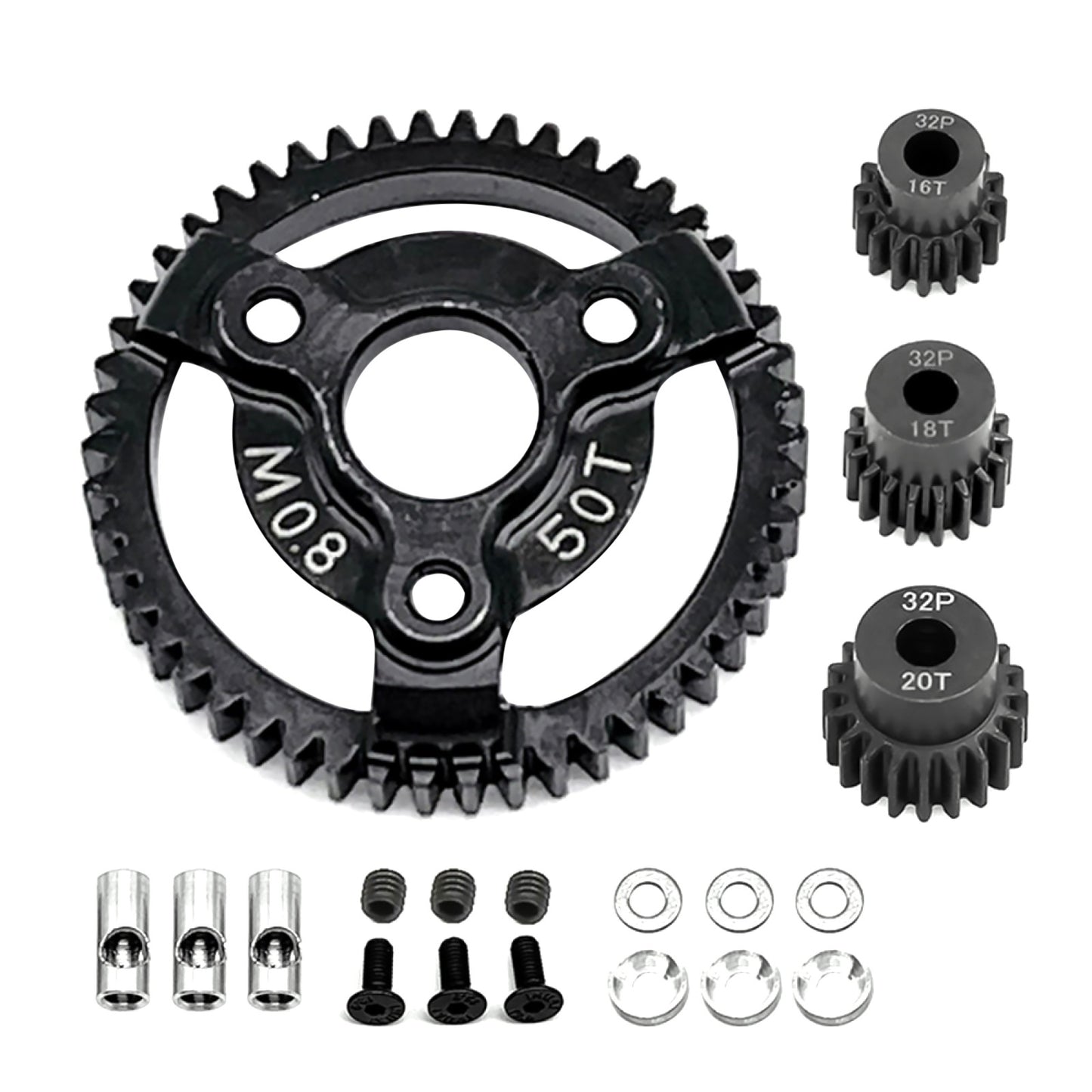 0.8M 32P Spur Gear 50T 16T 18T 20T For Traxxas Slash 2WD VXL XL-5 Bandit 1/10 F