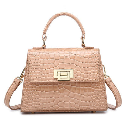 Synthetic Leather Purse Handbag Shoulder Bag 20*7*15 CM Polyester Green Brown