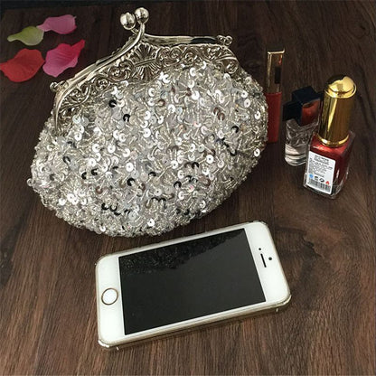 Arrival Clutch Purse Silver Crystal Evening Bag Wedding Party Handbags Gold Sky