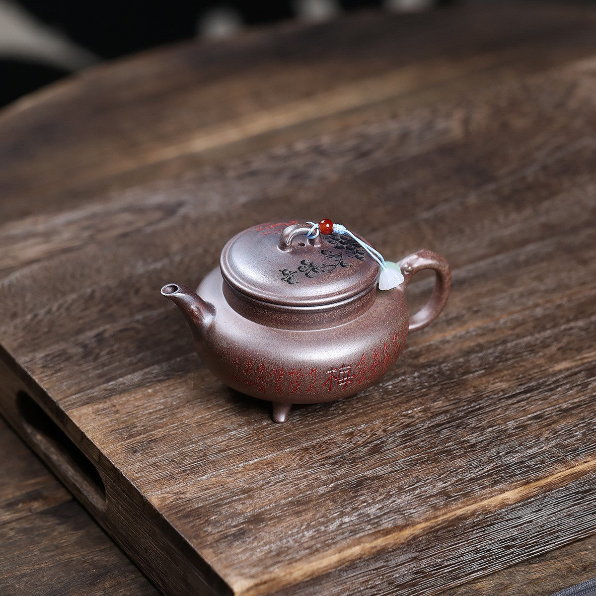 Yixing Zisha Teapot Handmade Purple Clay Wood Fired Rouduan Clay Chinese Teaware