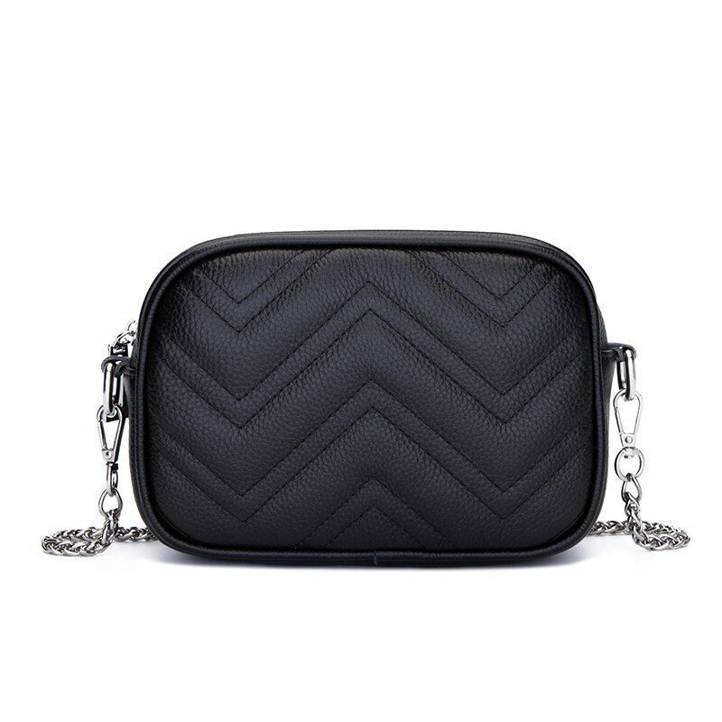 Women's Bag Leather Shoulder Bag Handbags Chain Small Ladies Crossbody Purse Sac