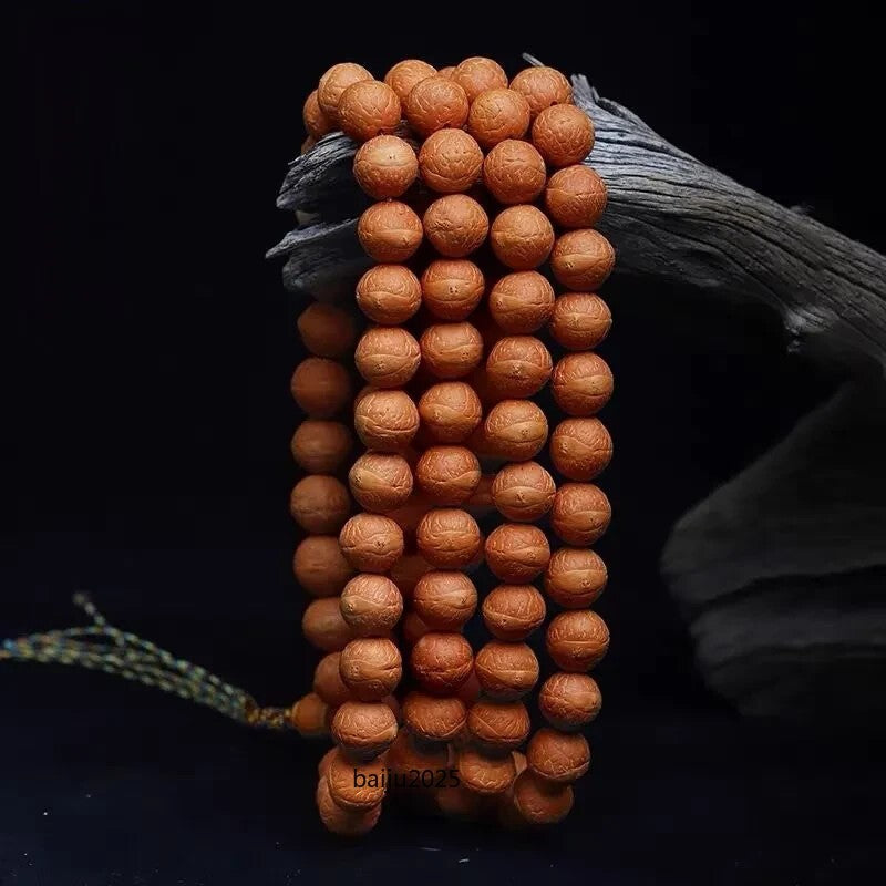 Nepal Natural 108 Bodhi Mala Necklace Tibet Buddhism Prayer Beads Lucky Bracelet