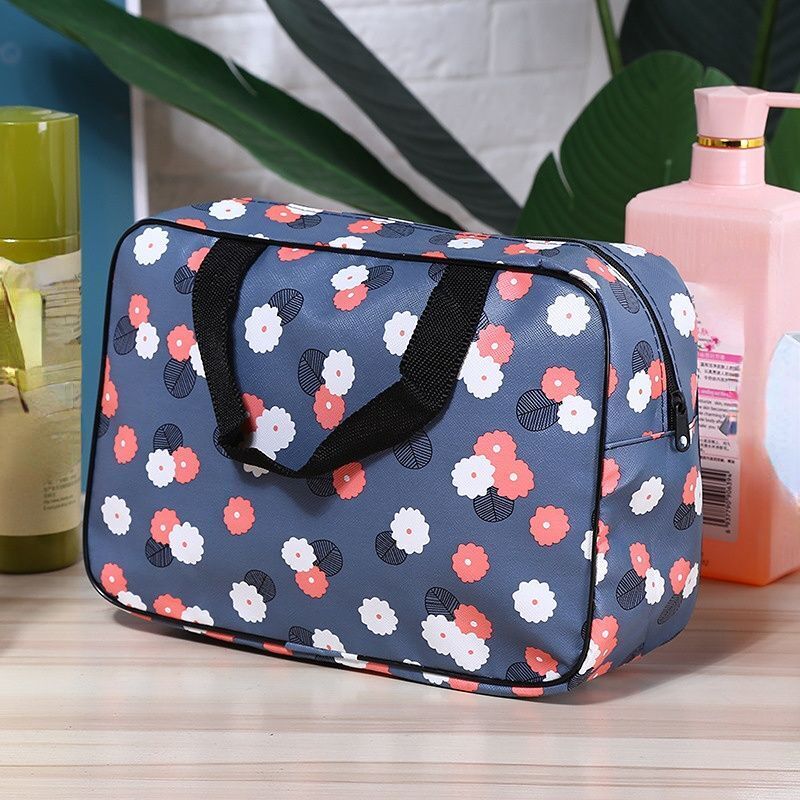 Travel Cosmetic Bag Black White Grey Blue Tote Bathroom Makeup Storage Toiletry