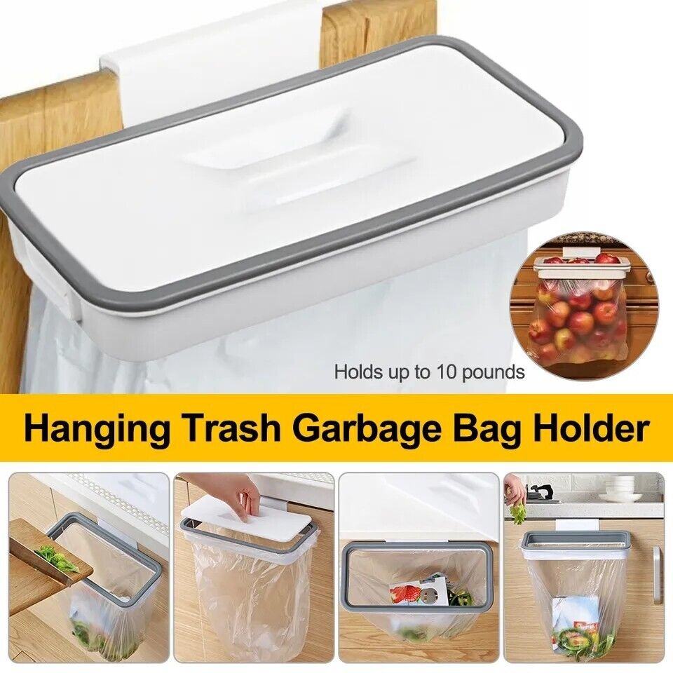Base Sujetador Con Tapa Elimina Olores Bolsa Portatil De Plastico Colgar Basura