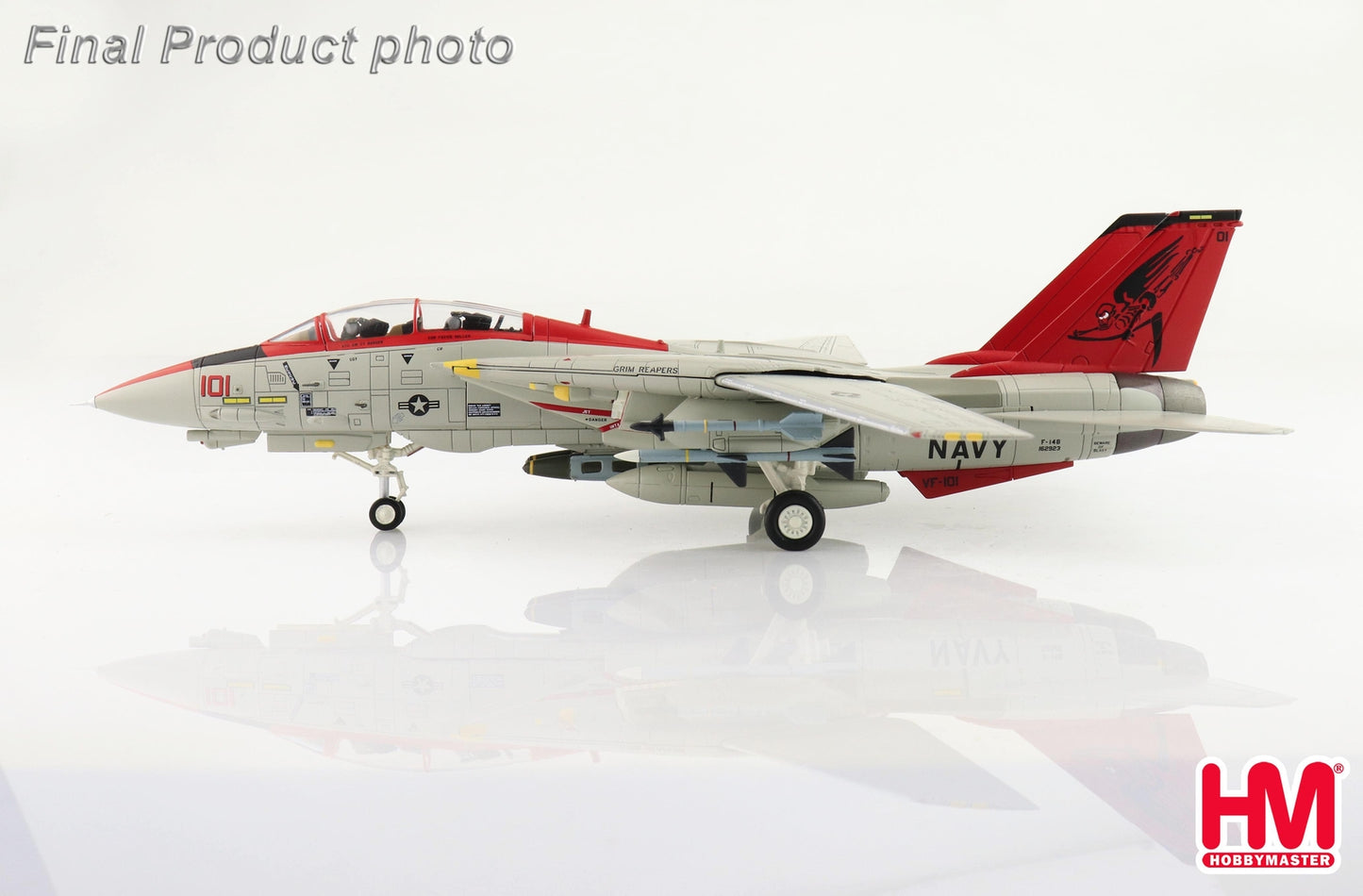 1:72 HM Grumman F-14B Tomcat VF-101 Grim Reapers Fighter Diecast Aircraft Model