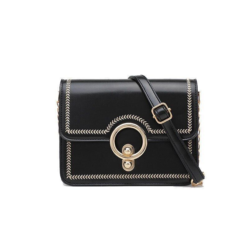Women Shoulder Bag Material Chains Crossbody Bag Girl Beautiful Embroidery