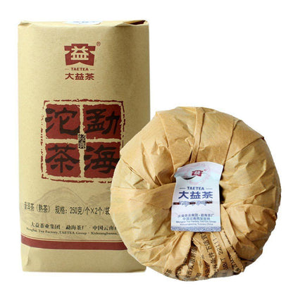 250g TAETEA Batch 1501 Menghai Ripe Puer Tuocha Shu Puerh Tea
