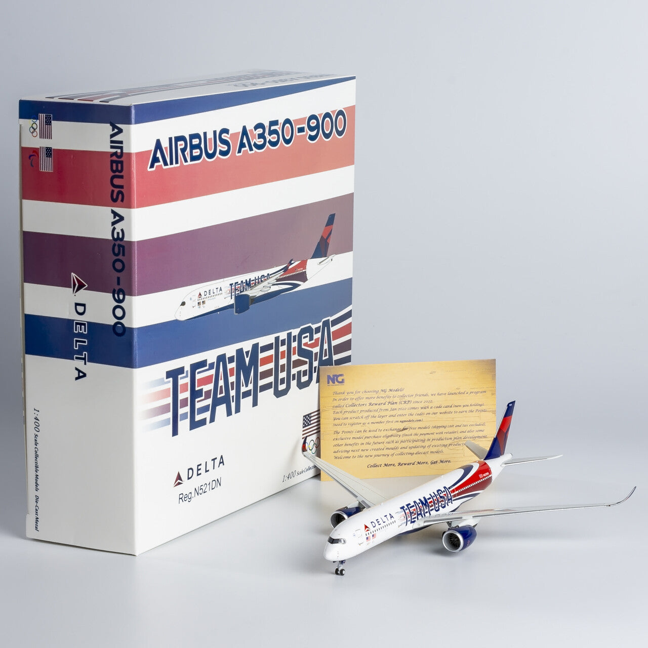 1:400 NG Model DELTA AIRBUS A350-900 Passenger Airplane Diecast Aircraft Model