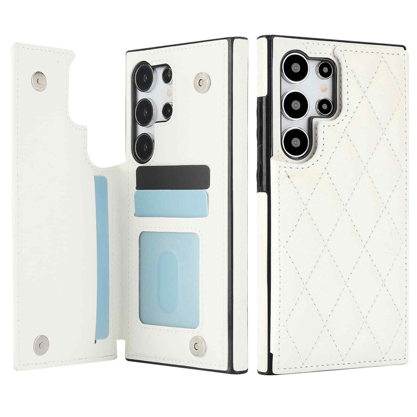 For Samsung Galaxy S25 S24 S23 S22 S21 S20 Ultra Case, Flip Folio Leather Wallet