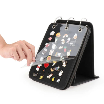 Enamel Pin Display Holder 5Pages Felt Cloth Brooch Storage Organizer 26.5x20.3cm