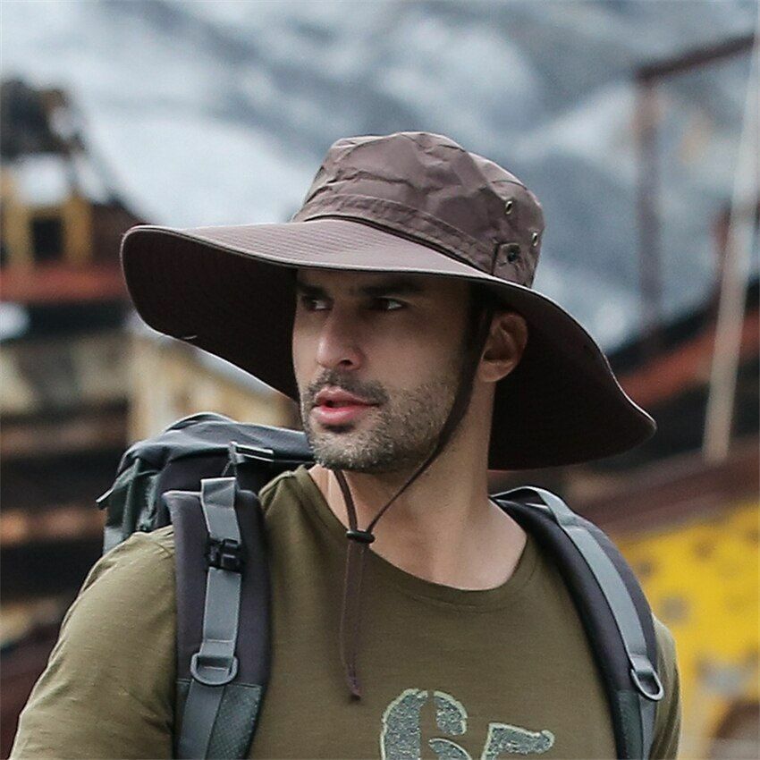 Bucket Hat Cowboy Summer Fishing Hiking Beach Waterproof Sun-proof Anti-UV Cap