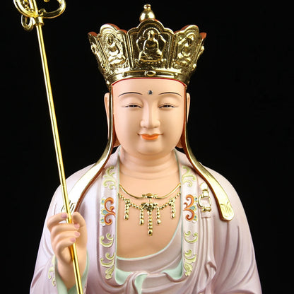 New Ksitigarbha Bodhisattva Dizang Pusa BUDDHA Figure Home Altar Shop Worship