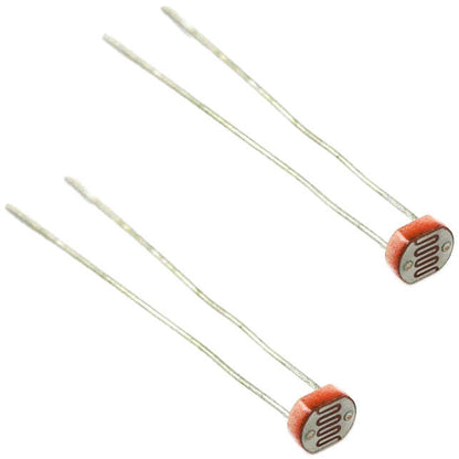 2 Pack 5mm Light Sensitive Resistor, Photoelectric Photo Cell (5516)