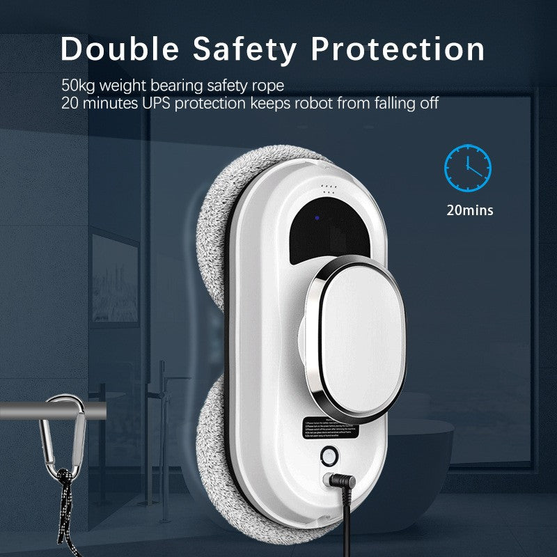 Window Cleaning Robot, Smart Window Cleaner with Automatic Water Spray Remotes