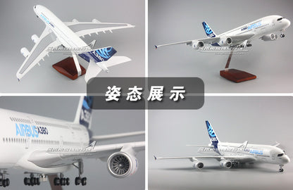 1:160 46CM AIRBUS A380 Passenger Airplane Landing Gear Resin Aircraft Model