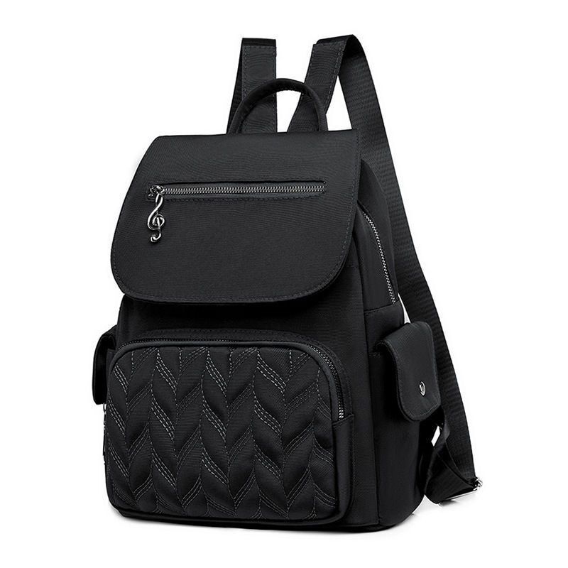 Waterproof Backpack Women Bag Fashion Travel Backpack Solid Shoulder Polyester