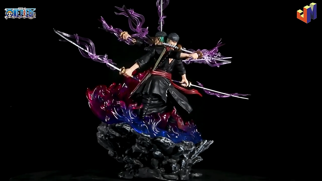 One Piece Roronoa Zoro Ashura Three Head PVC Action Figure Statue Model Toy Gift